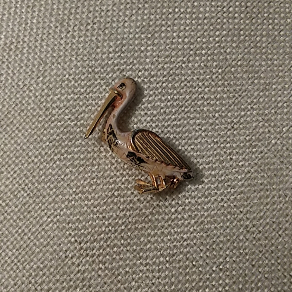 Vintage Crane Pin
